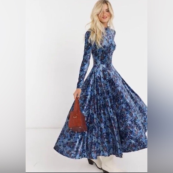 Free People Blue Floral Maxi Dress - Picture 4 of 4